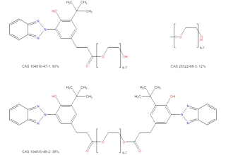 Mix. Α-[3-[3-(2H-benzotriazol-2-yl)-5-(1,1-dimetiletil)-4 hidroksifenil]-1-oksopropil]-ω-hidroksipoli (oxo-1, 2-etanediil)
