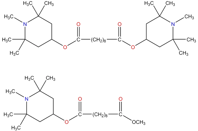 Bis(1,2,2,6,6-pentamethyl-4-piperidinyl)-sebacate ve 1-(Methyl)-8-(1,2,2,6,6-pentamethyl-4-piperidinyl)-sebacate