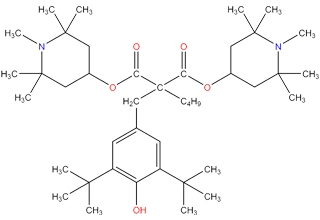 Bis(1,2,2,6,6-pentamethyl-4-piperidinyl)-[[3,5-bis (1,1-dimetiletil)-4-hidroksifenil] metil] bütilmalonat