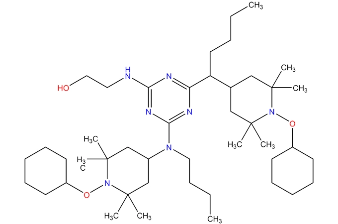 Siklohsan ve perokside N-butyl-2,2,6,6-tetramethyl-4-piperidinamine-2,4,6-trichloro-1,3,5-triazine reaksiyon ürünleri ile 2-aminoetanol reaksiyon ürünleri