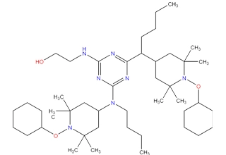 Siklohsan ve perokside N-butyl-2,2,6,6-tetramethyl-4-piperidinamine-2,4,6-trichloro-1,3,5-triazine reaksiyon ürünleri ile 2-aminoetanol reaksiyon ürünleri