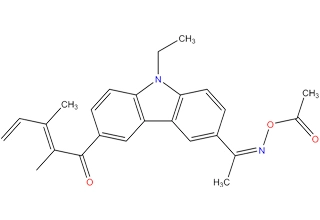 [1-[9-etil-6-(2-metilbenzoil) carbazol-3-yl] etillideneamino] asetat