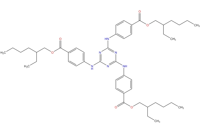 Tris (2-etilheksil)-4,4 ',4 ''-(1,3,5-triazine-2, 4,6-triiltriimino) tribenzoat