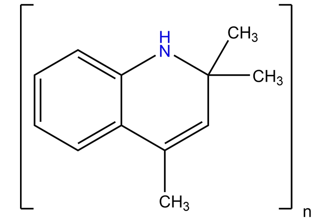 Poli (1,2-dihydro-2,2, 4-trimetilkinolin)